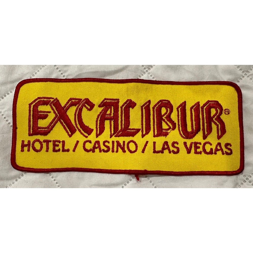 EXCALIBUR Hotel Casino Las Vegas Iron On Patch Large 8 by 3 1/4 Inches